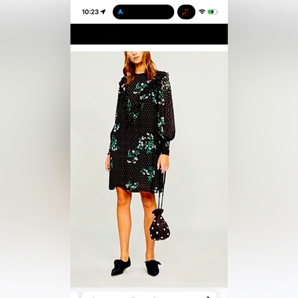 Ganni long sleeve short dress - Picture 1 of 4